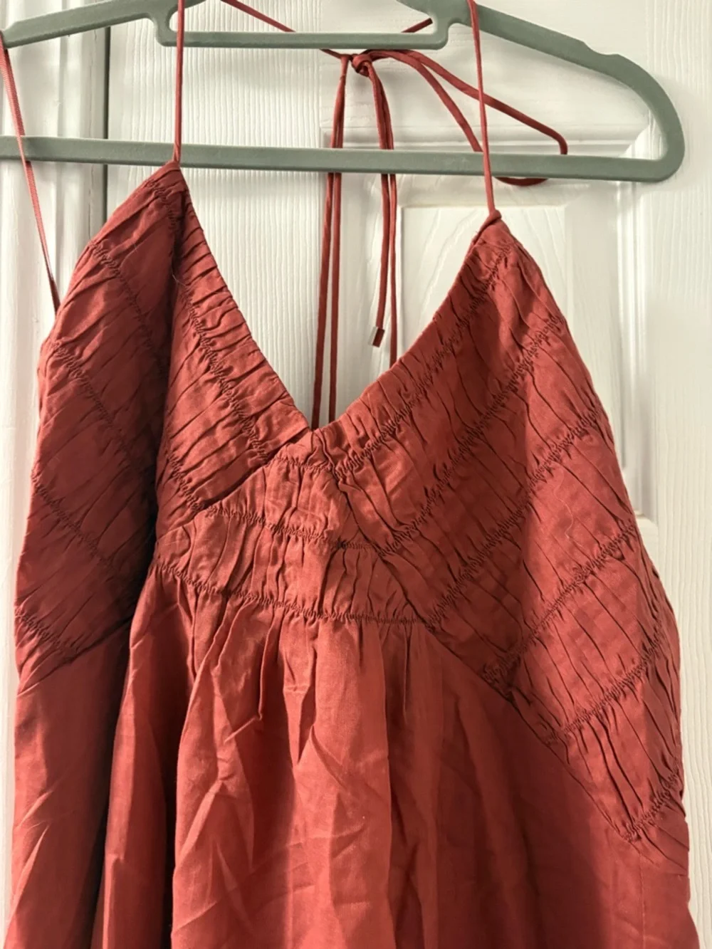 Steve Madden Burnt Orange Maxi Dress with V-Neck - Picture 2 of 6